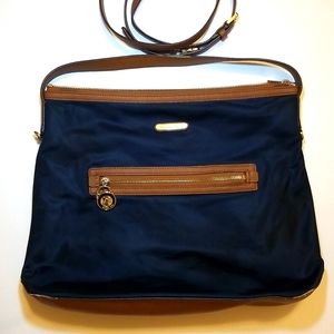 Michael Kors Navy/Tan Nylon Tote